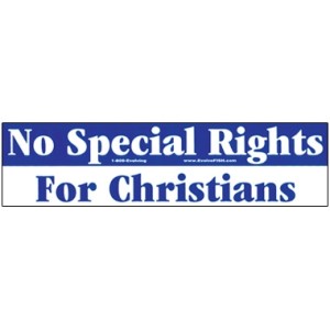 No Special Rights for Christians - Sticker